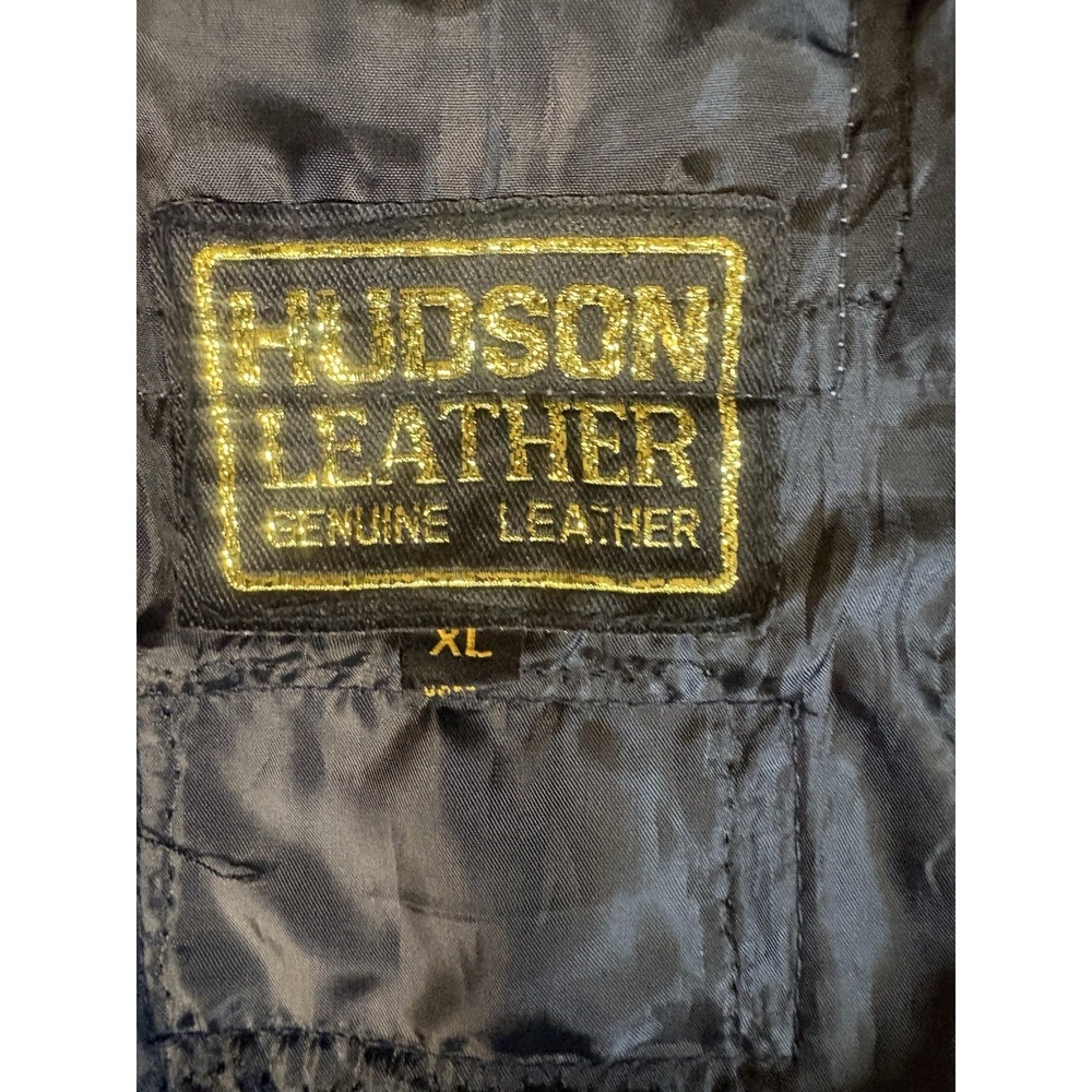 Vintage Hudson leather vest Harley Davidson XL Patches - Picture 3 of 4
